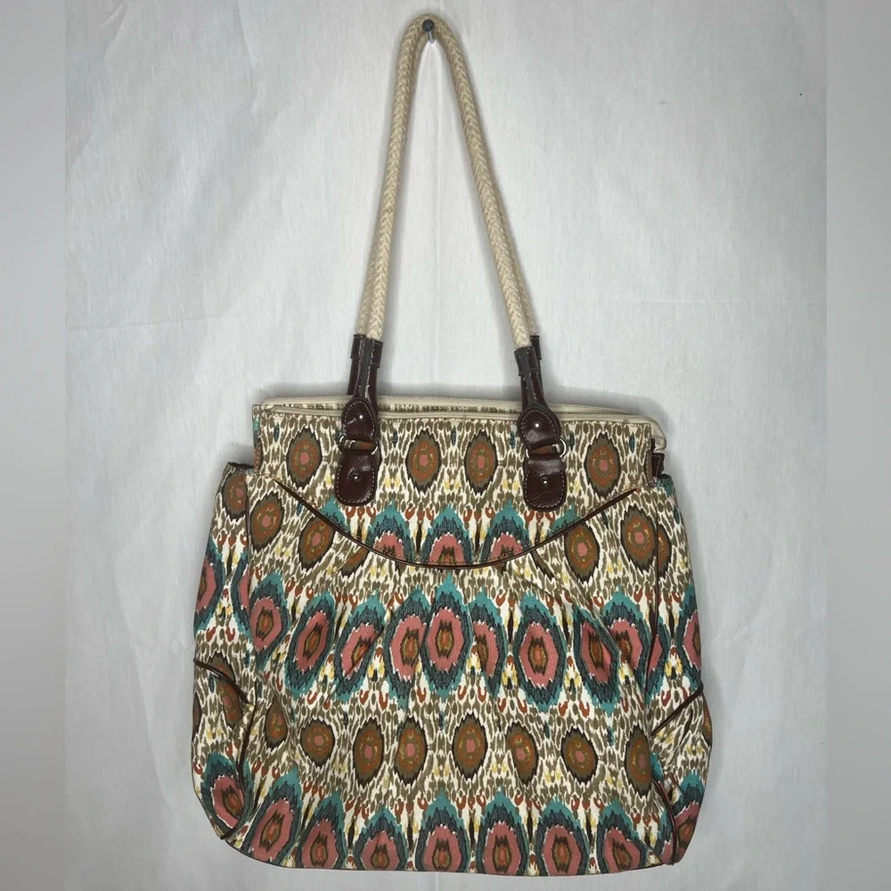 Vintage Jaclyn‎ Smith Multicolor Patterned Tote